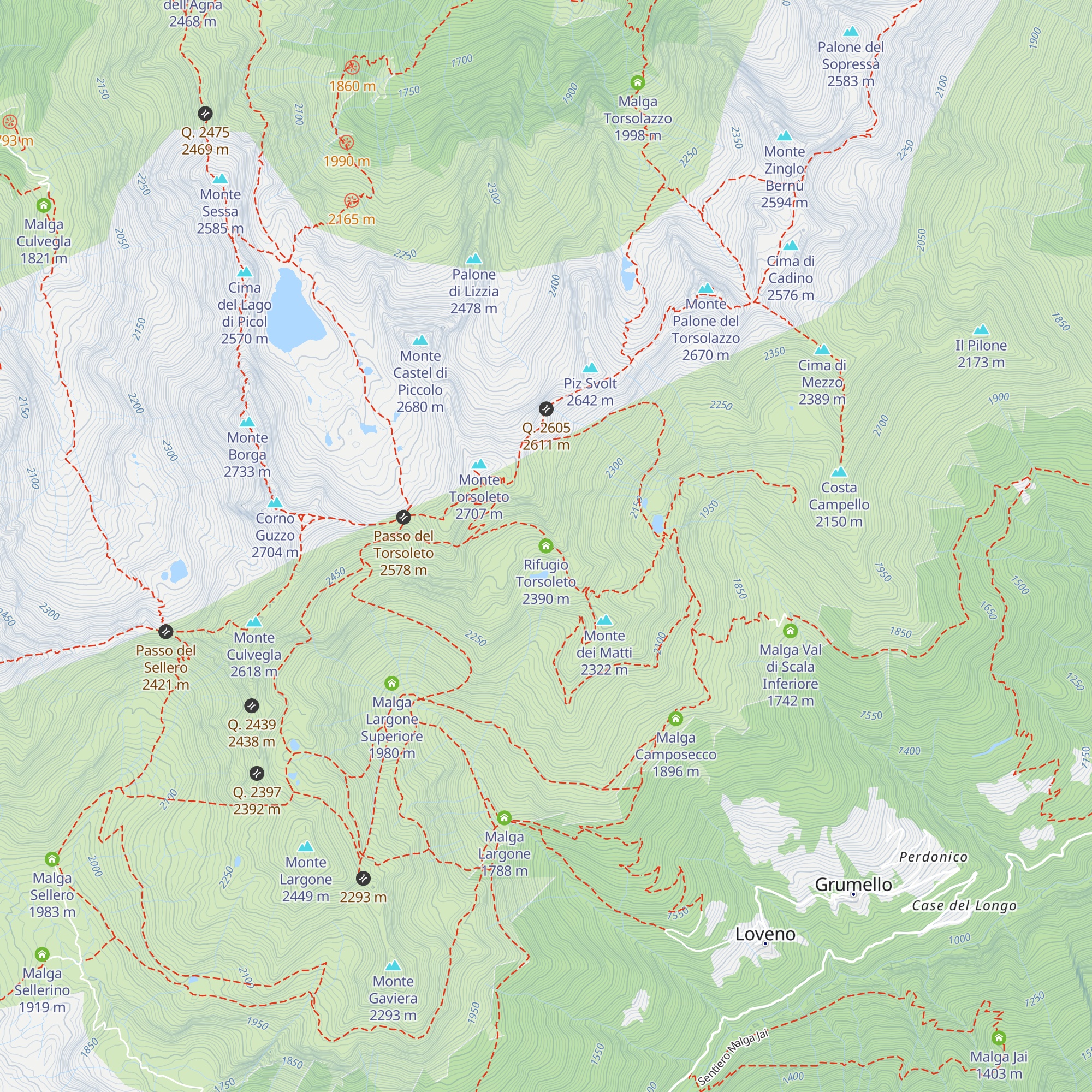 Rifugio Torsoleto map