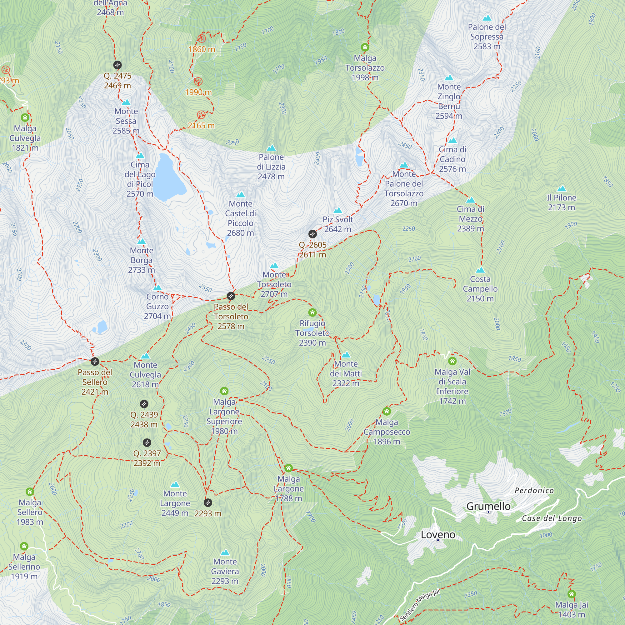Rifugio Torsoleto map