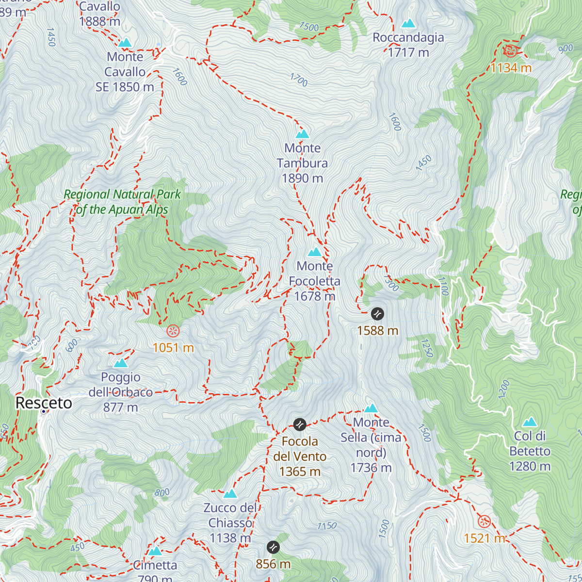 Rifugio Nello Conti map