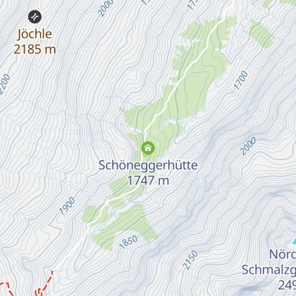 Map of Schöneggerhütte