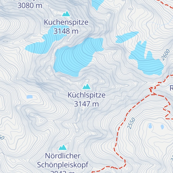 Map of Küchlspitze