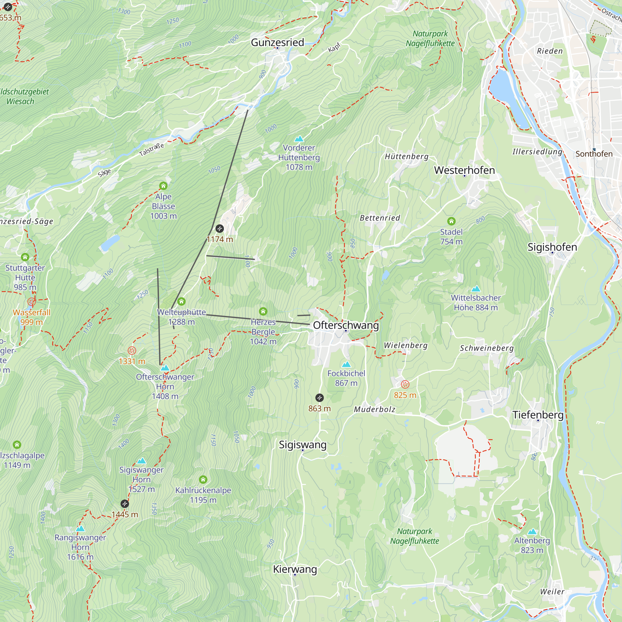 Leitenbach Hütte map