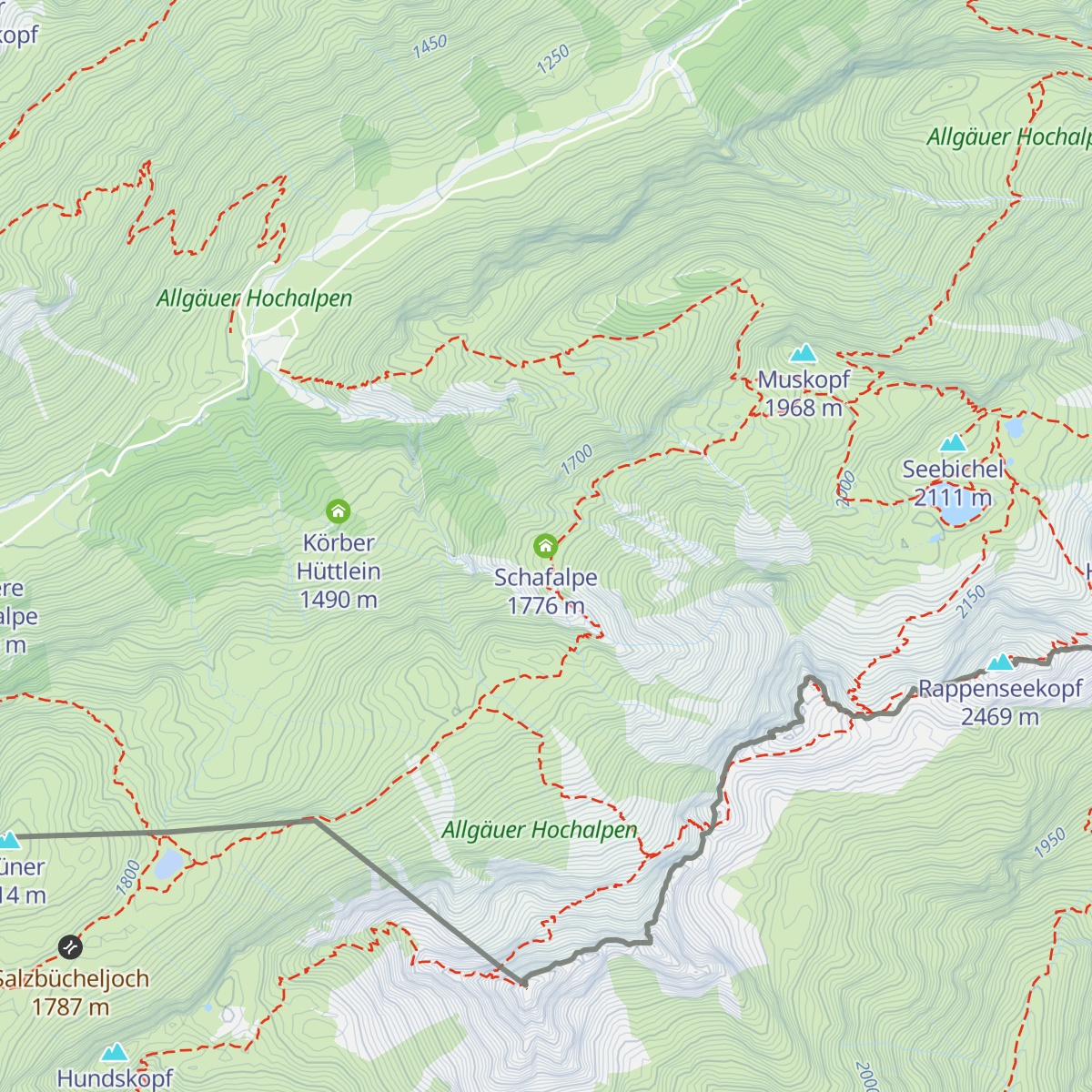 Schafalpe map