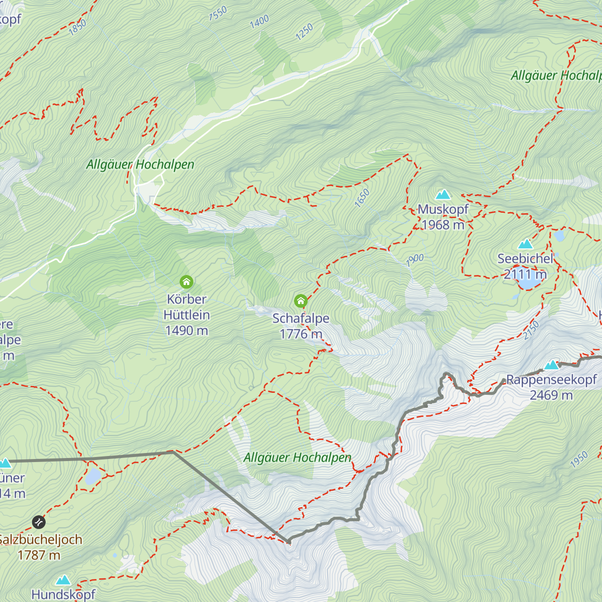 Schafalpe map
