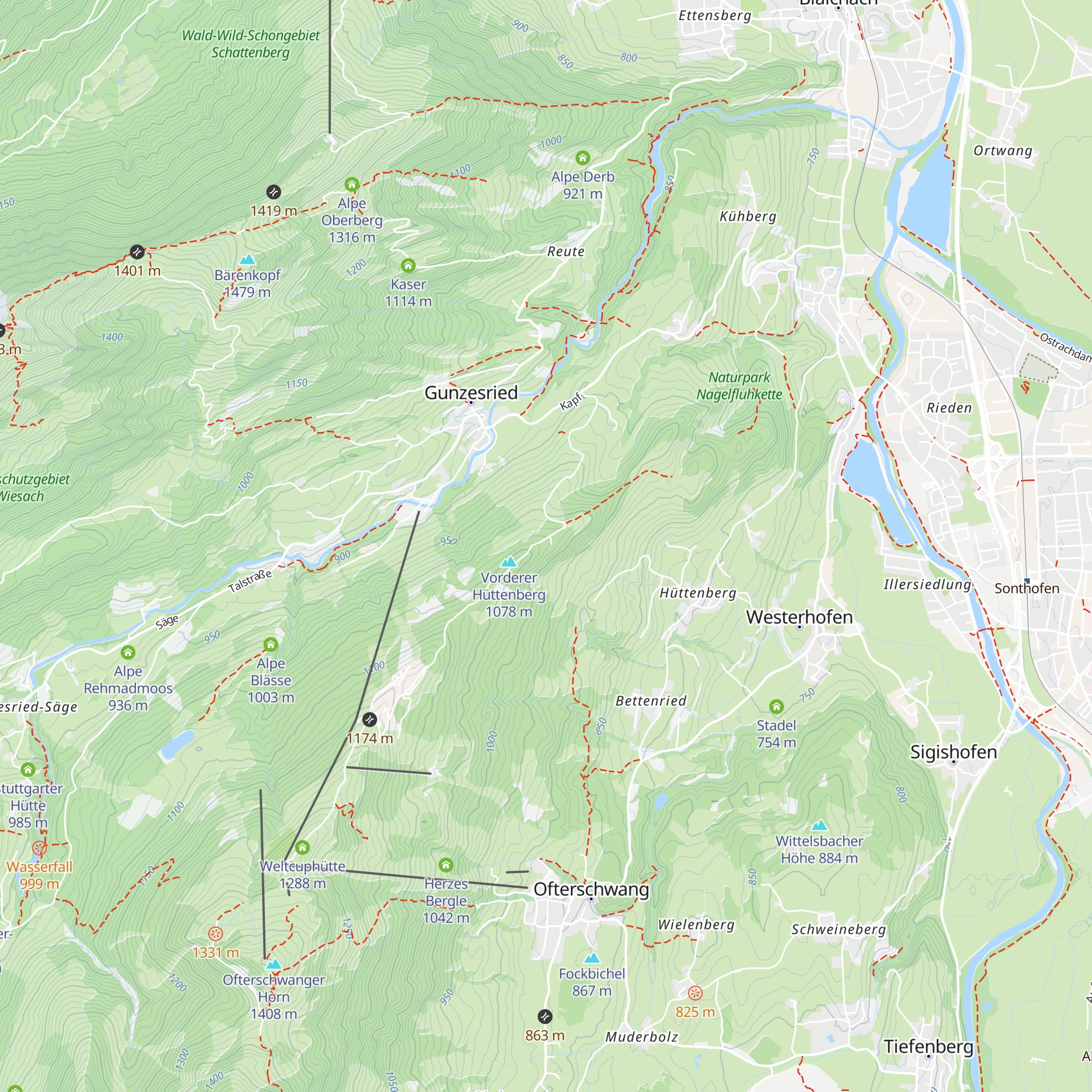 Berghaus Kuckucksnest map