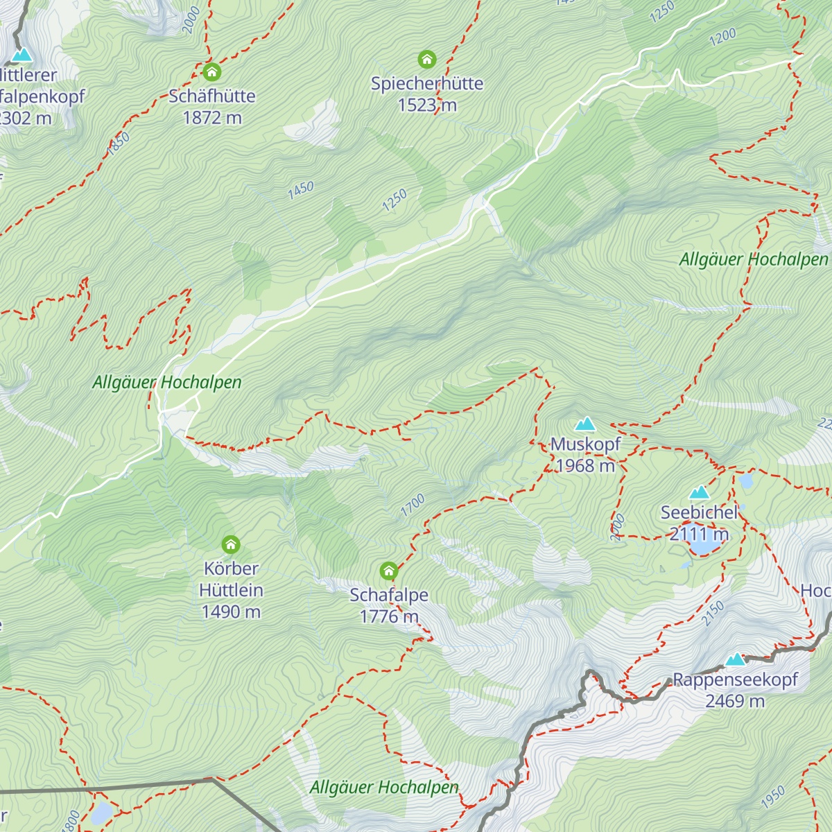 Mittlere Rappenalpe map