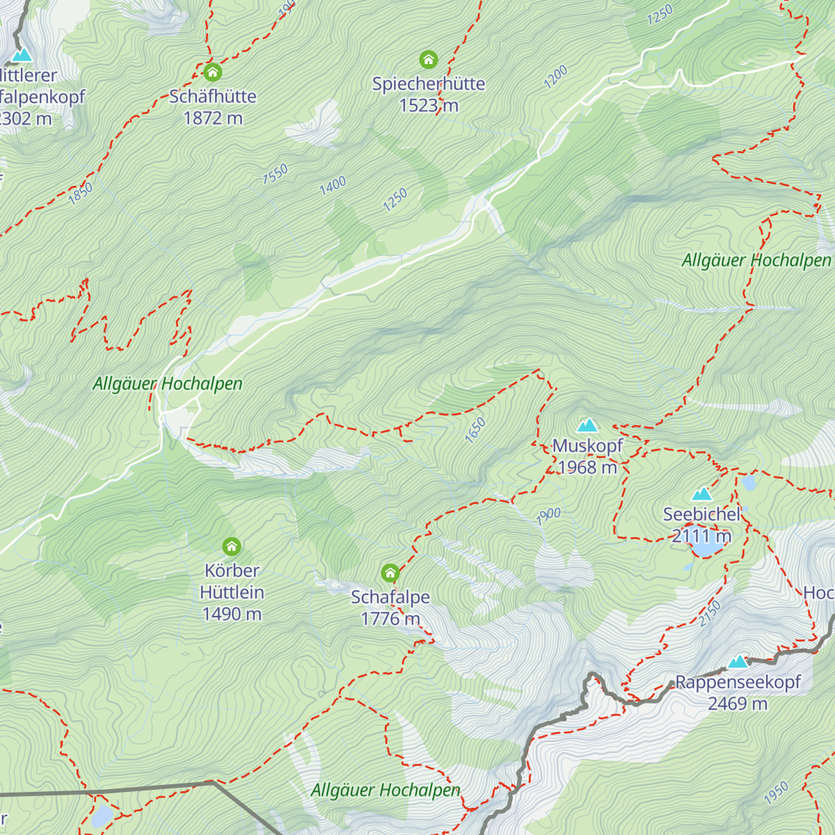 Mittlere Rappenalpe map