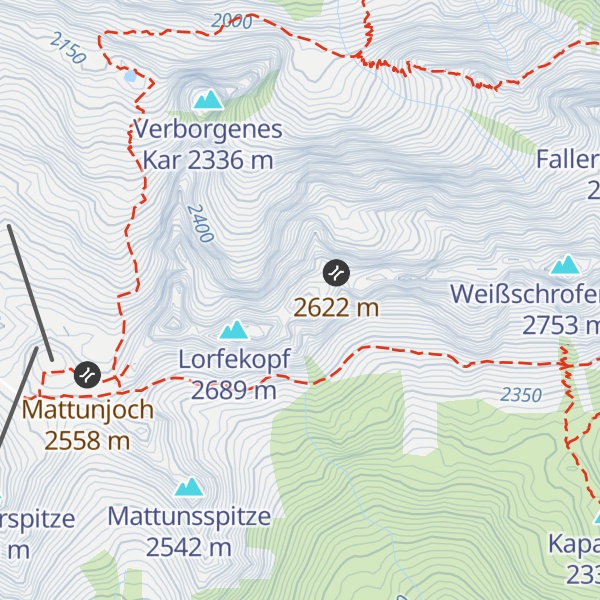 Map of Lisunspitze