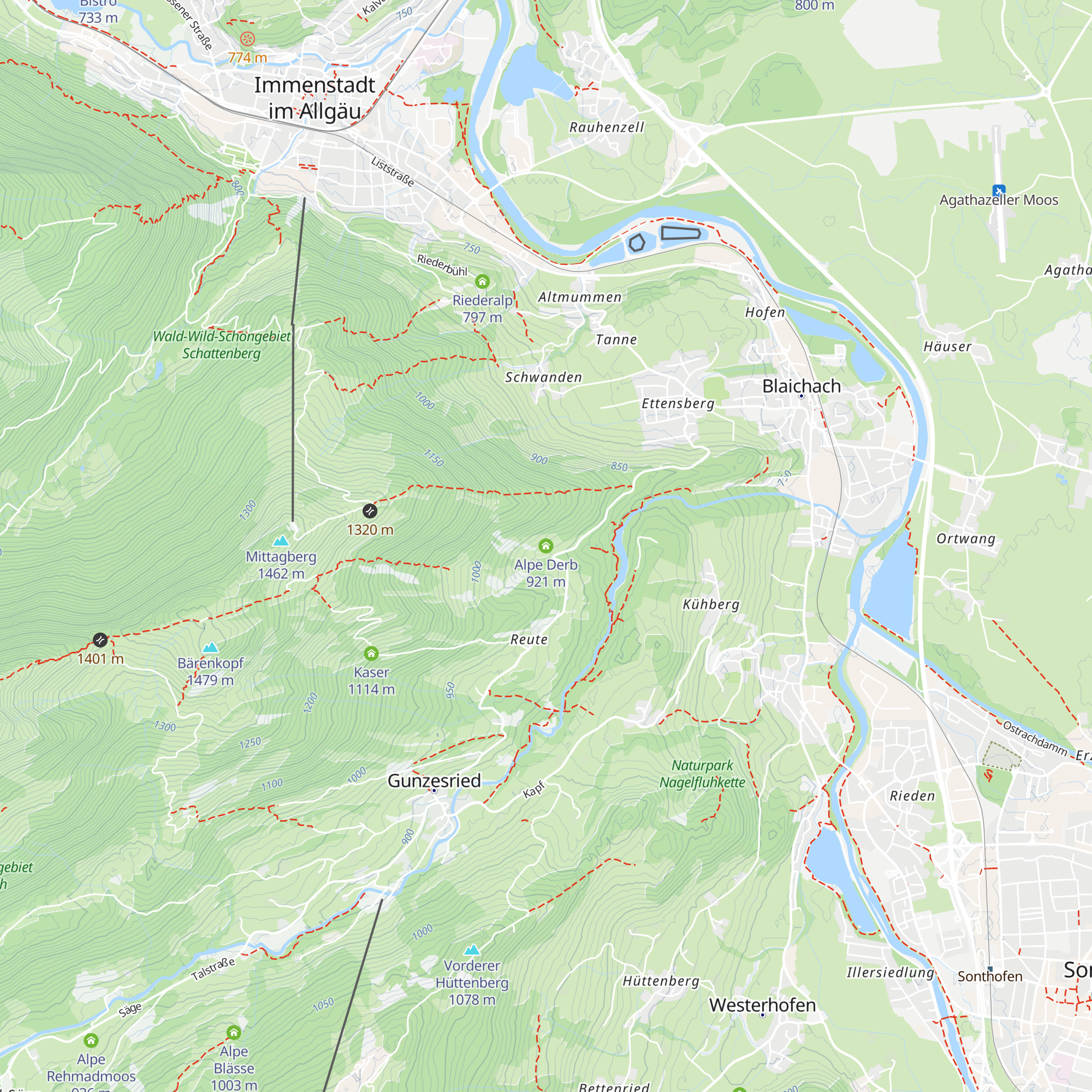 Alpe Derb map