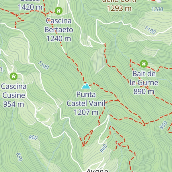 Map of Punta Castel Vanil