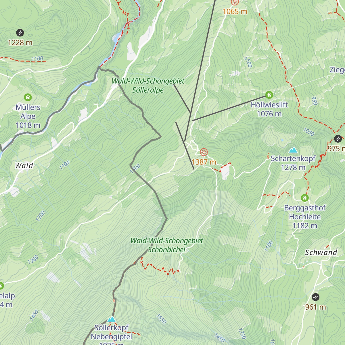 Alpe Schrattenwang map