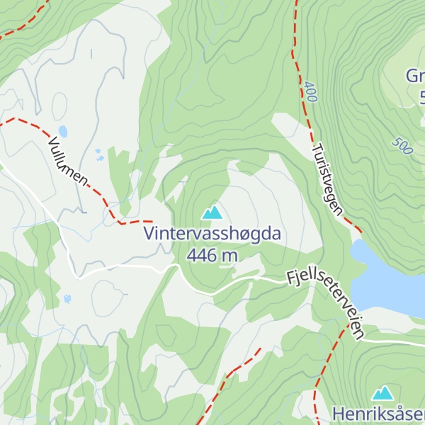 Map of Vintervasshøgda