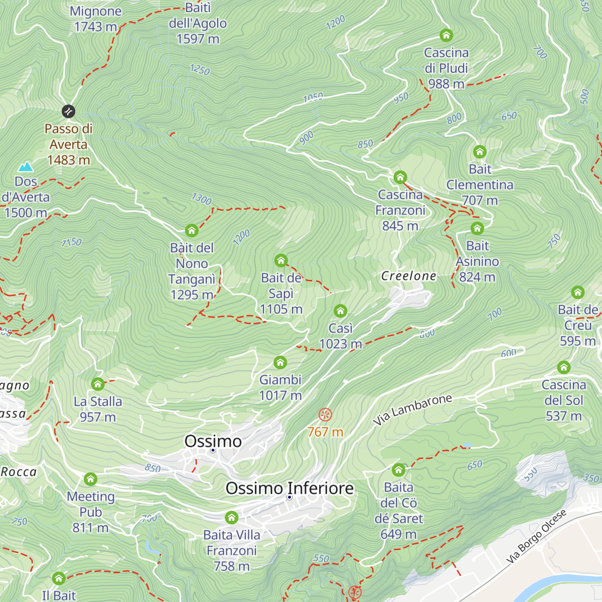 Cà Bernardi map