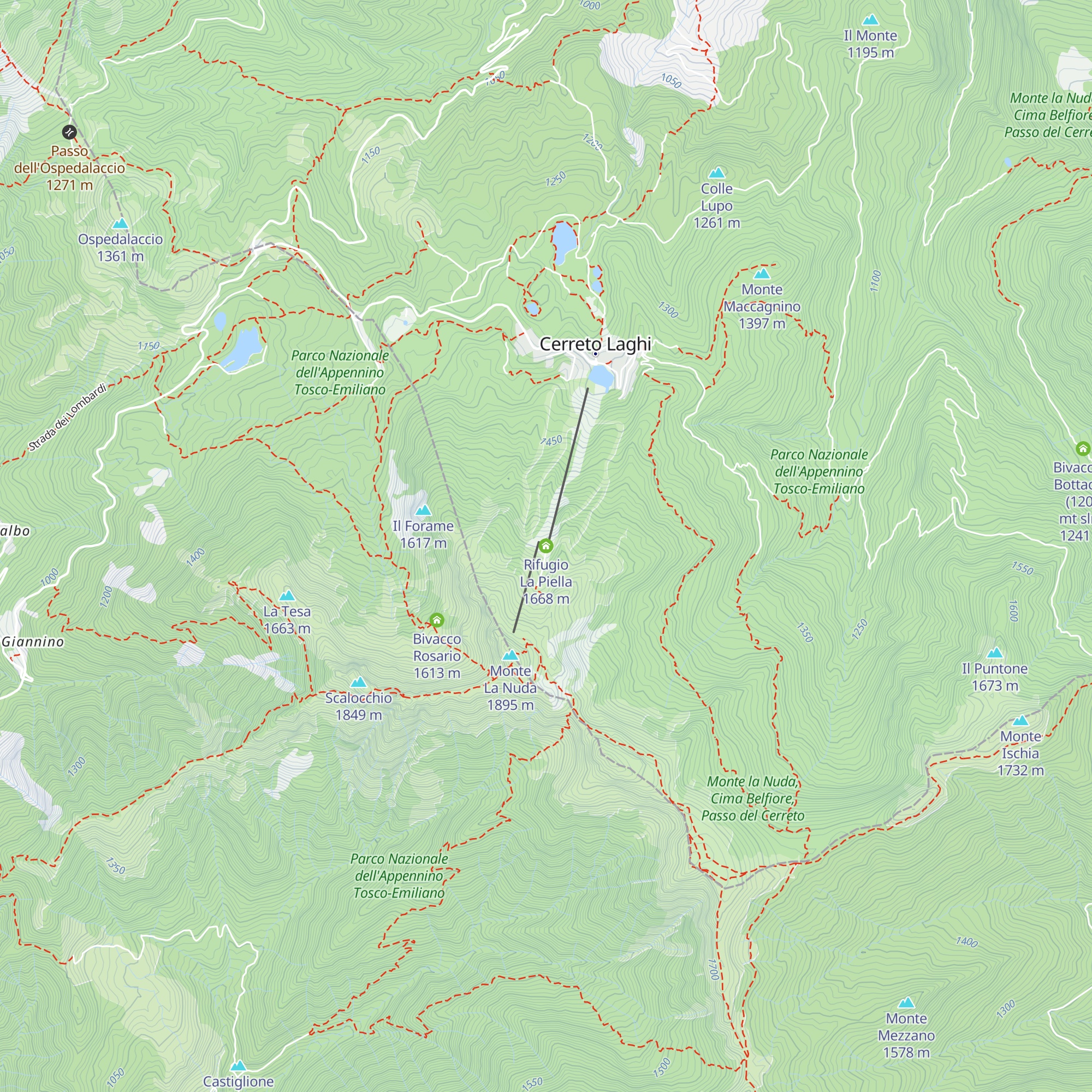 Rifugio La Piella map