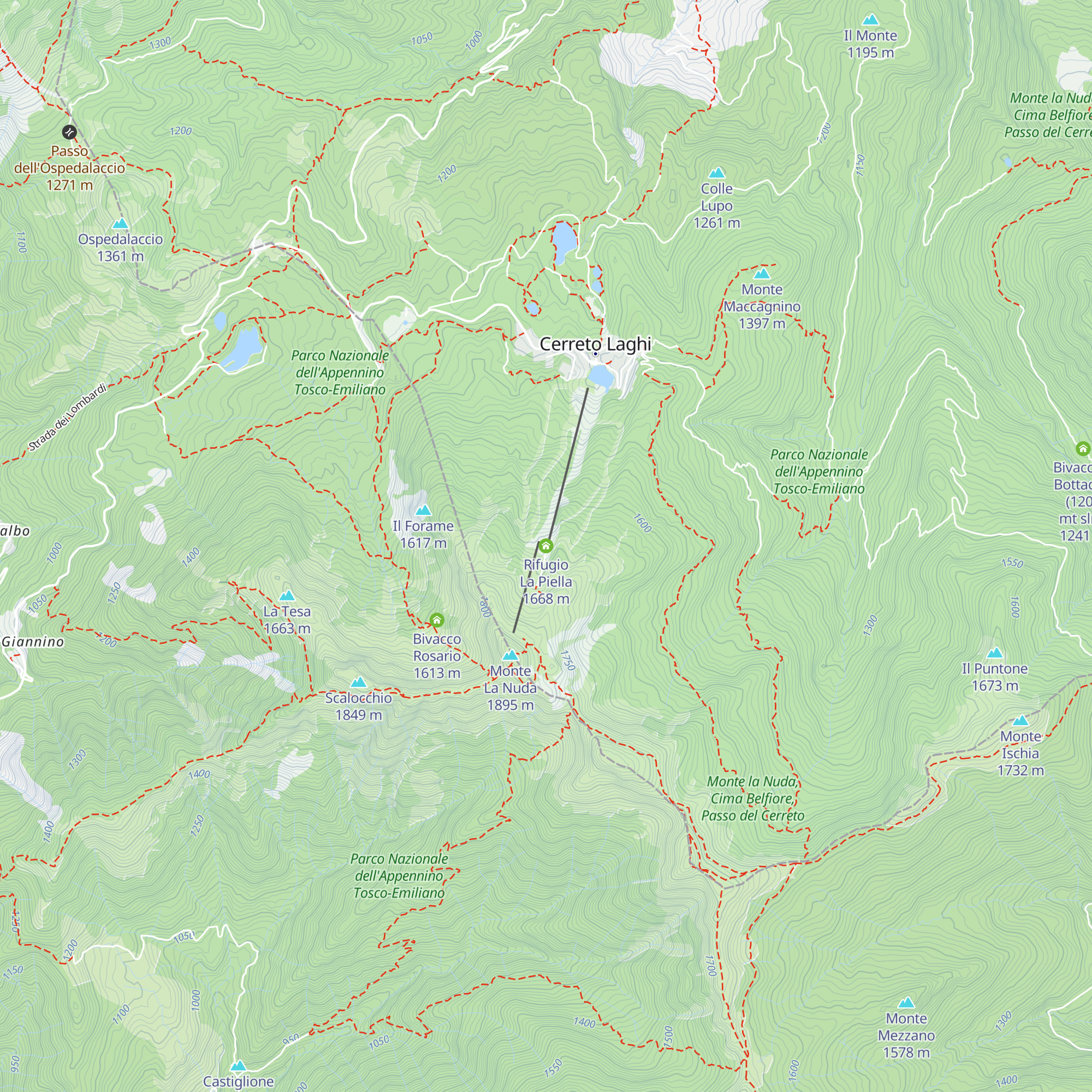 Rifugio La Piella map