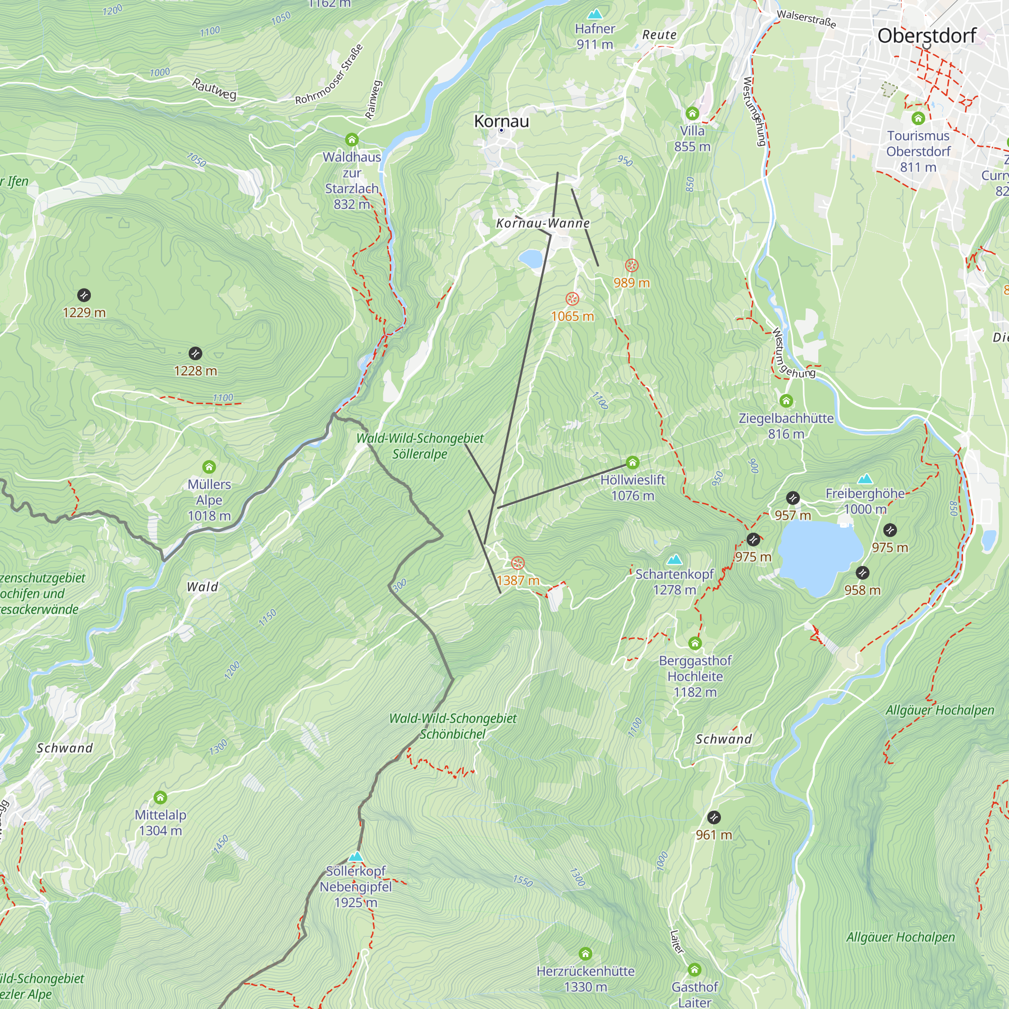 Höllwieslift map