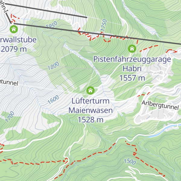 Map of Lüfterturm Maienwasen