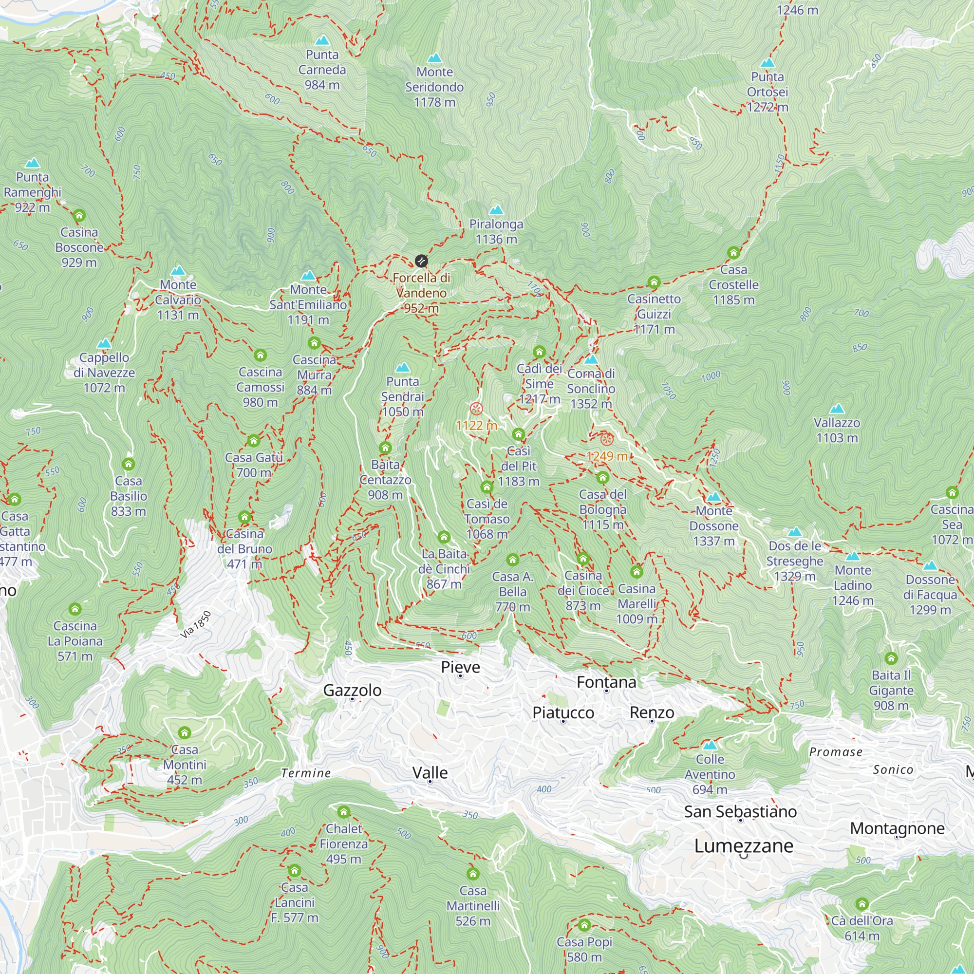 Casì de Tomaso map