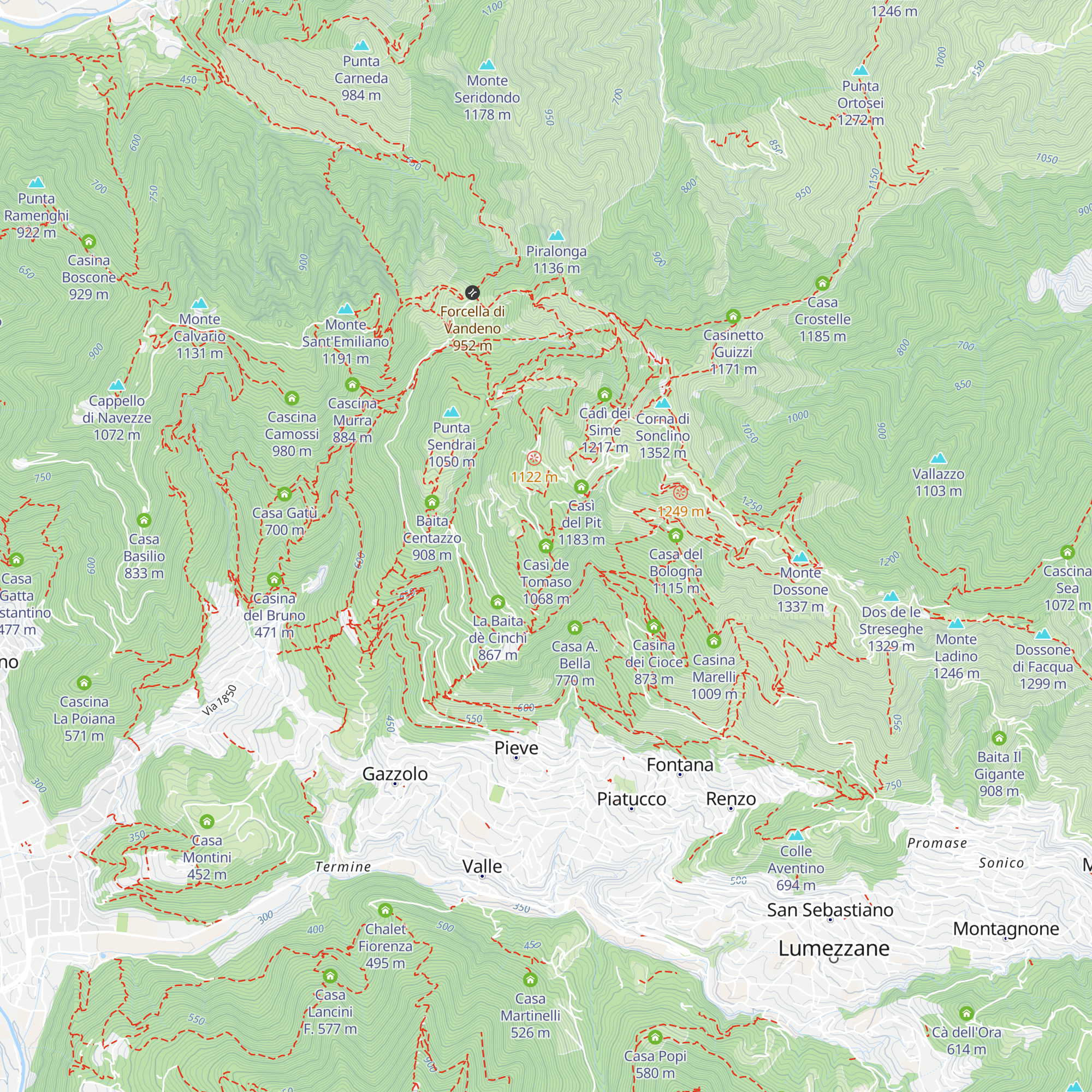 Casì de Tomaso map