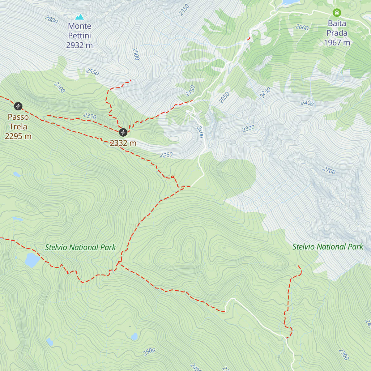 Baita di Trela map