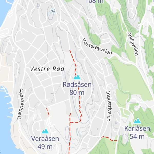 Map of Rødsåsen