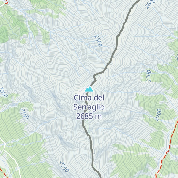 Map of Cima del Serraglio