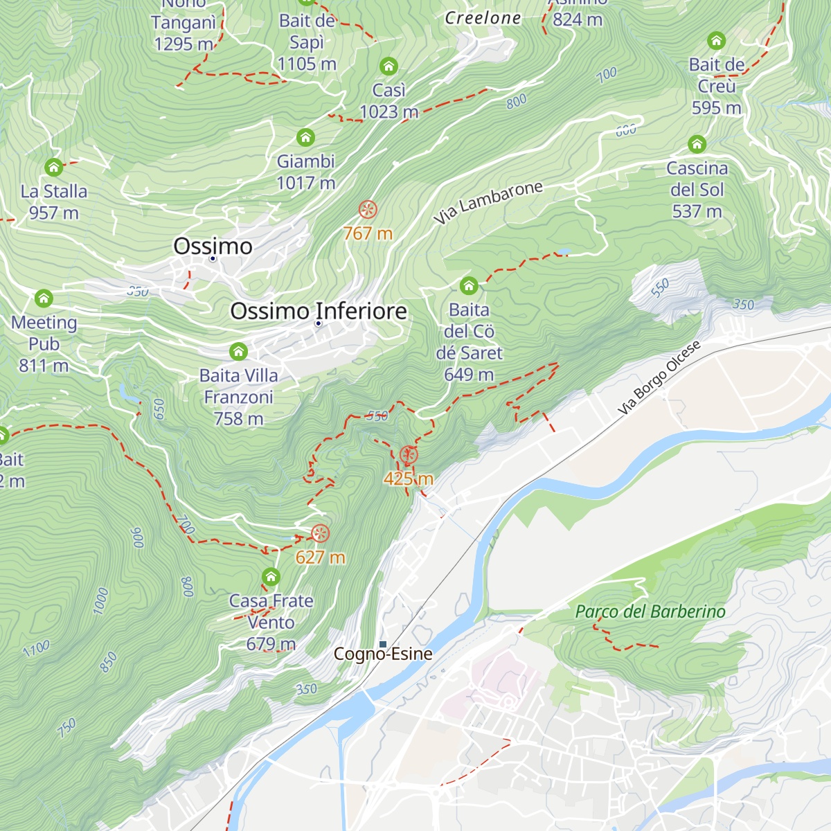 Baita La Corna map