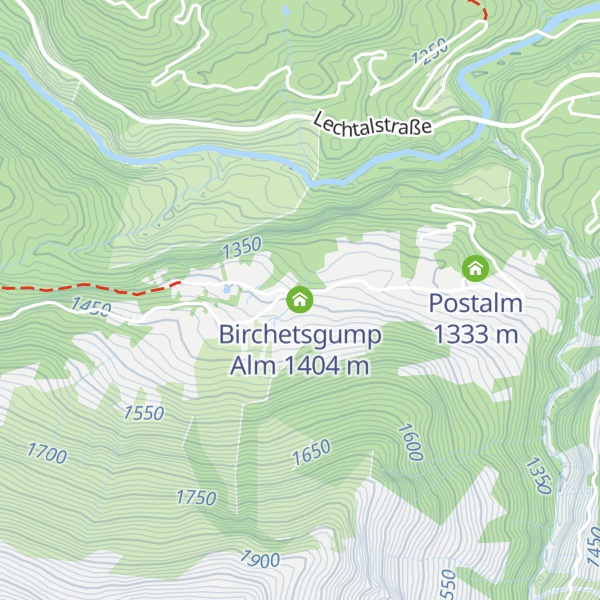 Map of Birchetsgump Alm