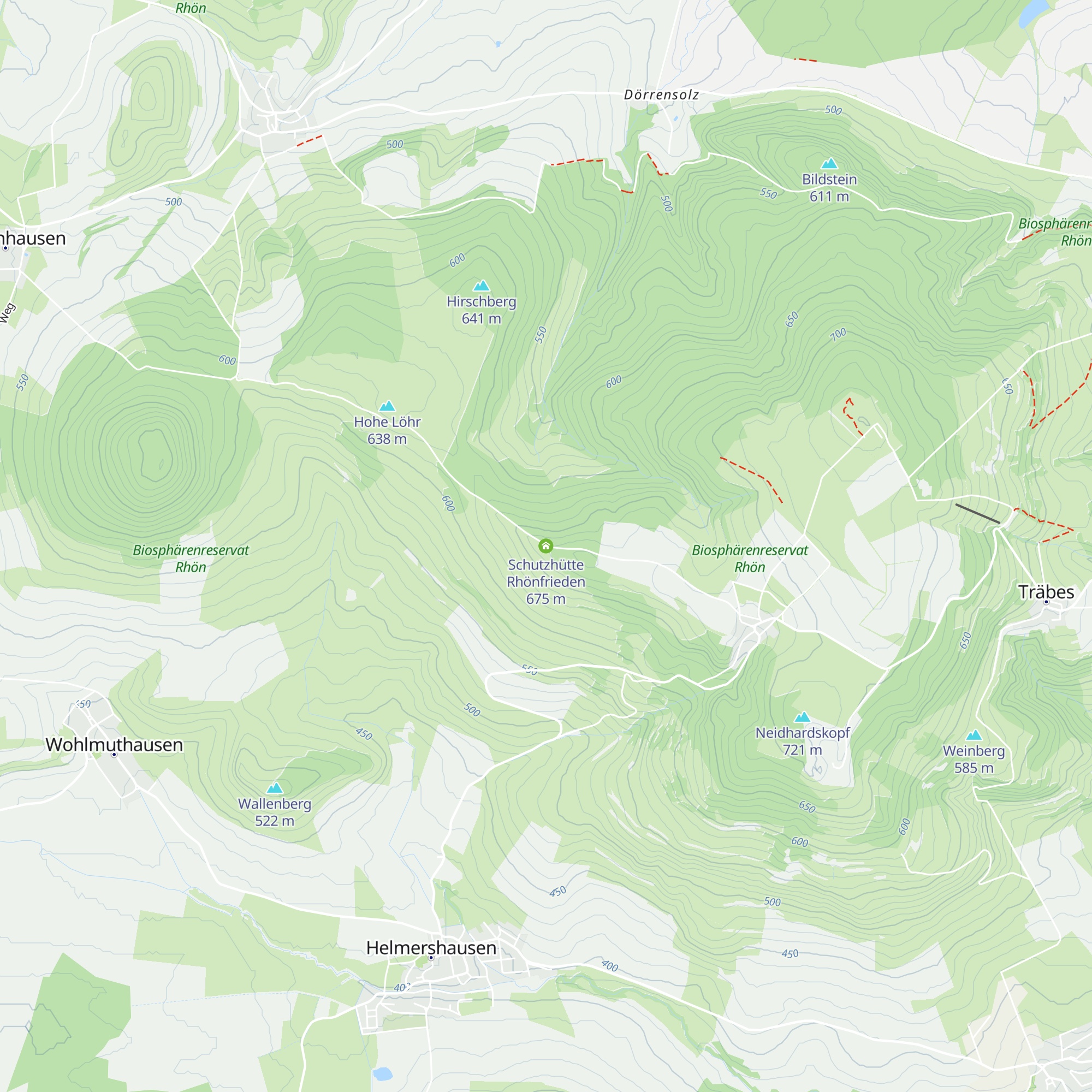 Schutzhütte Rhönfrieden map
