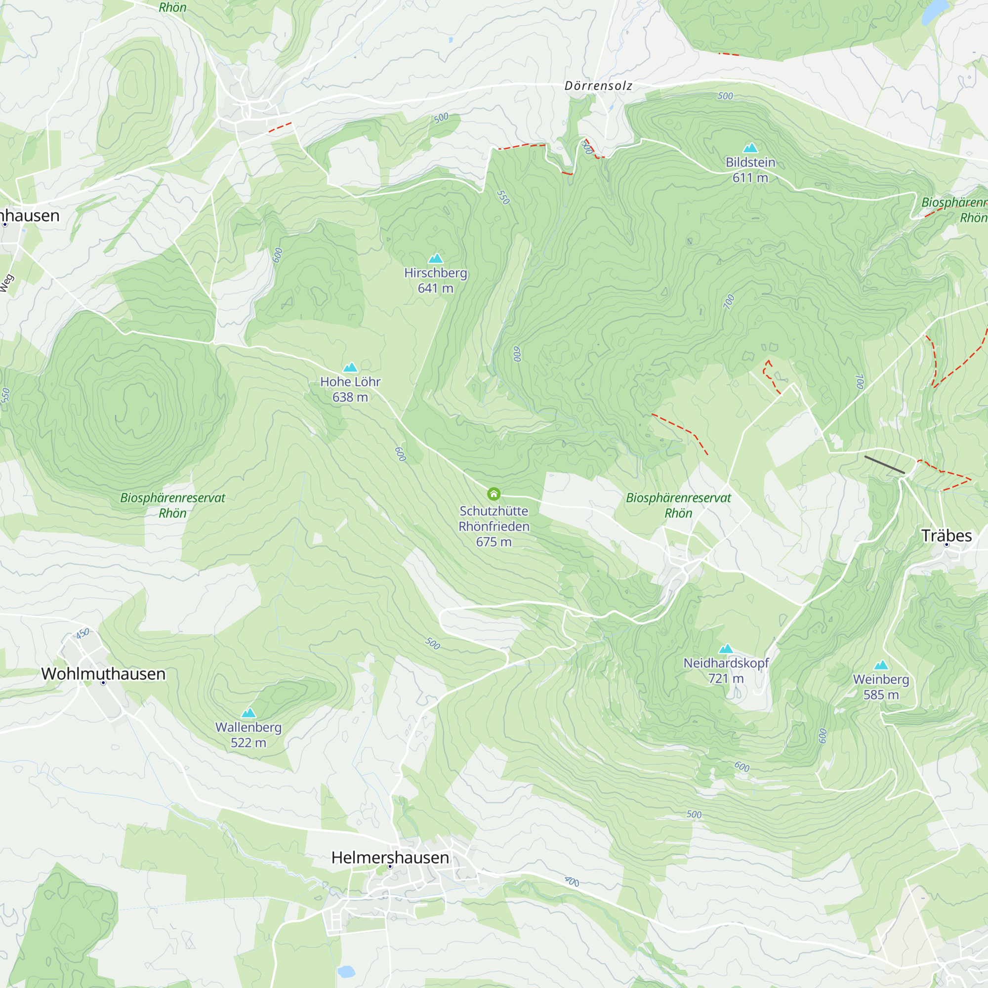 Schutzhütte Rhönfrieden map