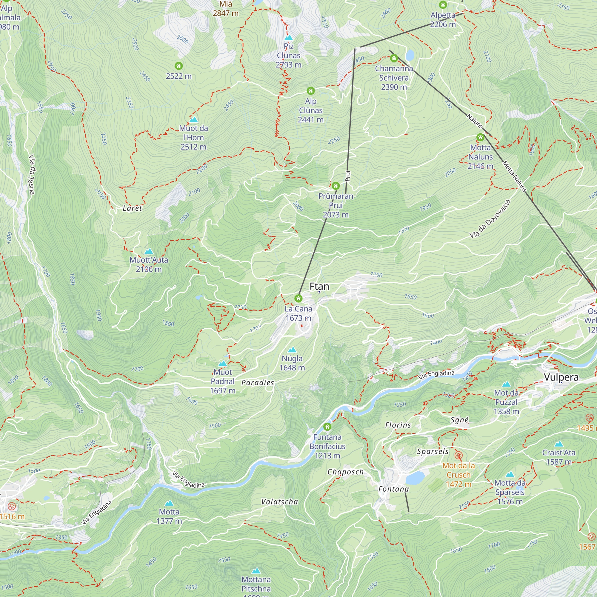 La Cana map