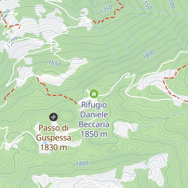 Map of Rifugio Daniele Beccaria