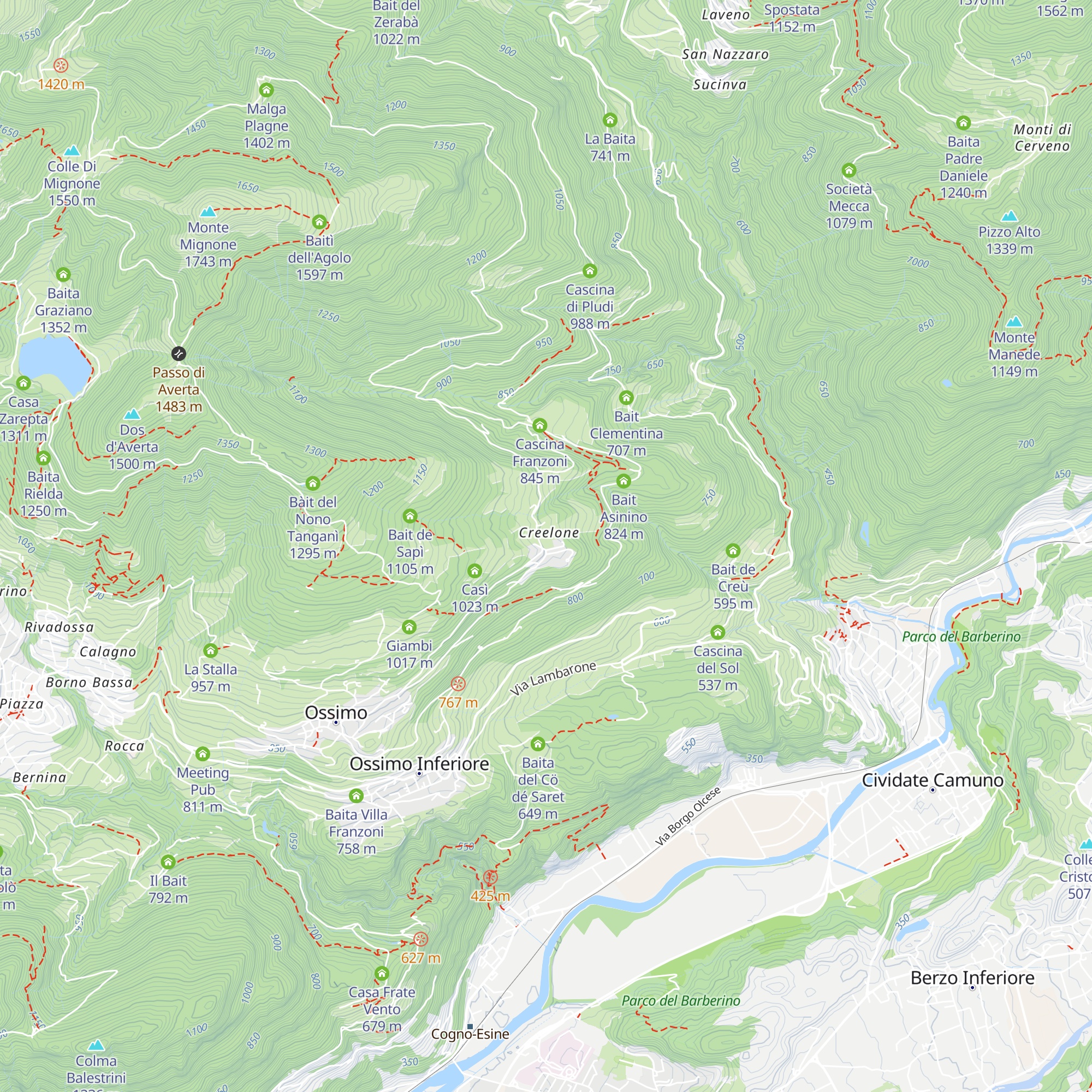 Chiosco di Creelone map
