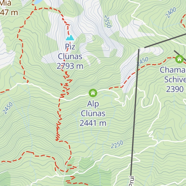 Map of Alp Clünas