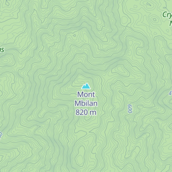Map of Mont Mbilan