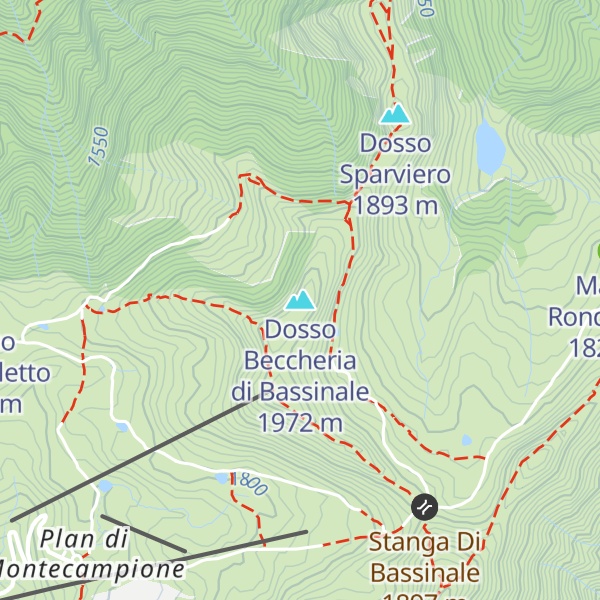 Map of Dosso Beccheria di Bassinale