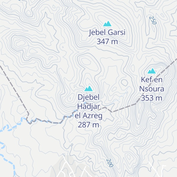 Map of Djebel Hadjar el Azreg