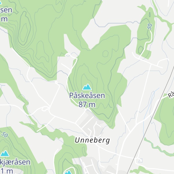 Map of Påskeåsen