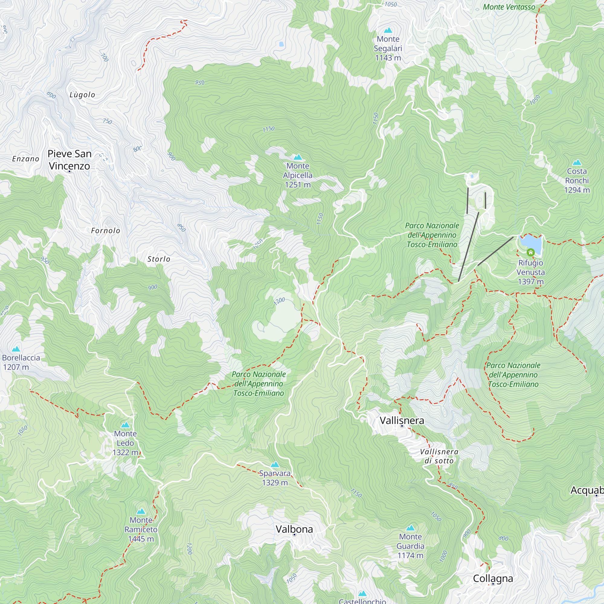 Rifugio Pratizzano map