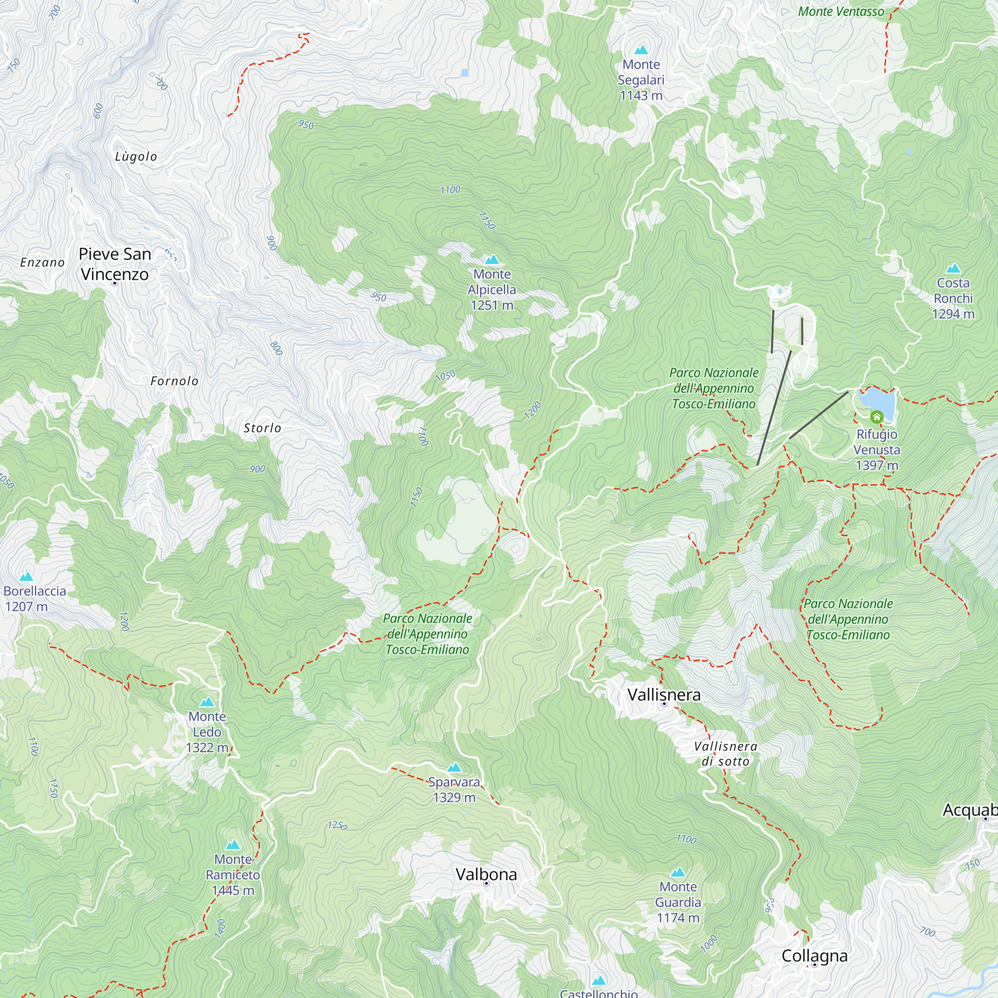 Rifugio Pratizzano map