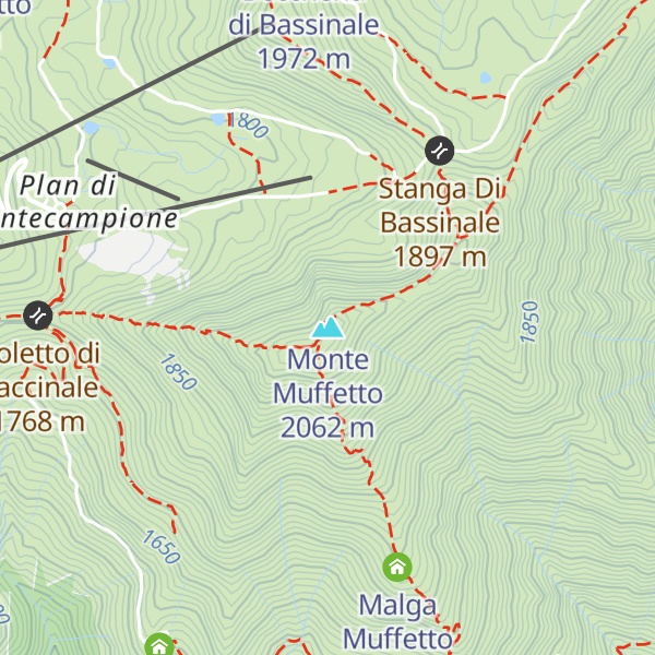 Map of Monte Muffetto