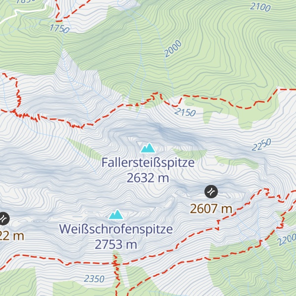 Map of Fallersteißspitze