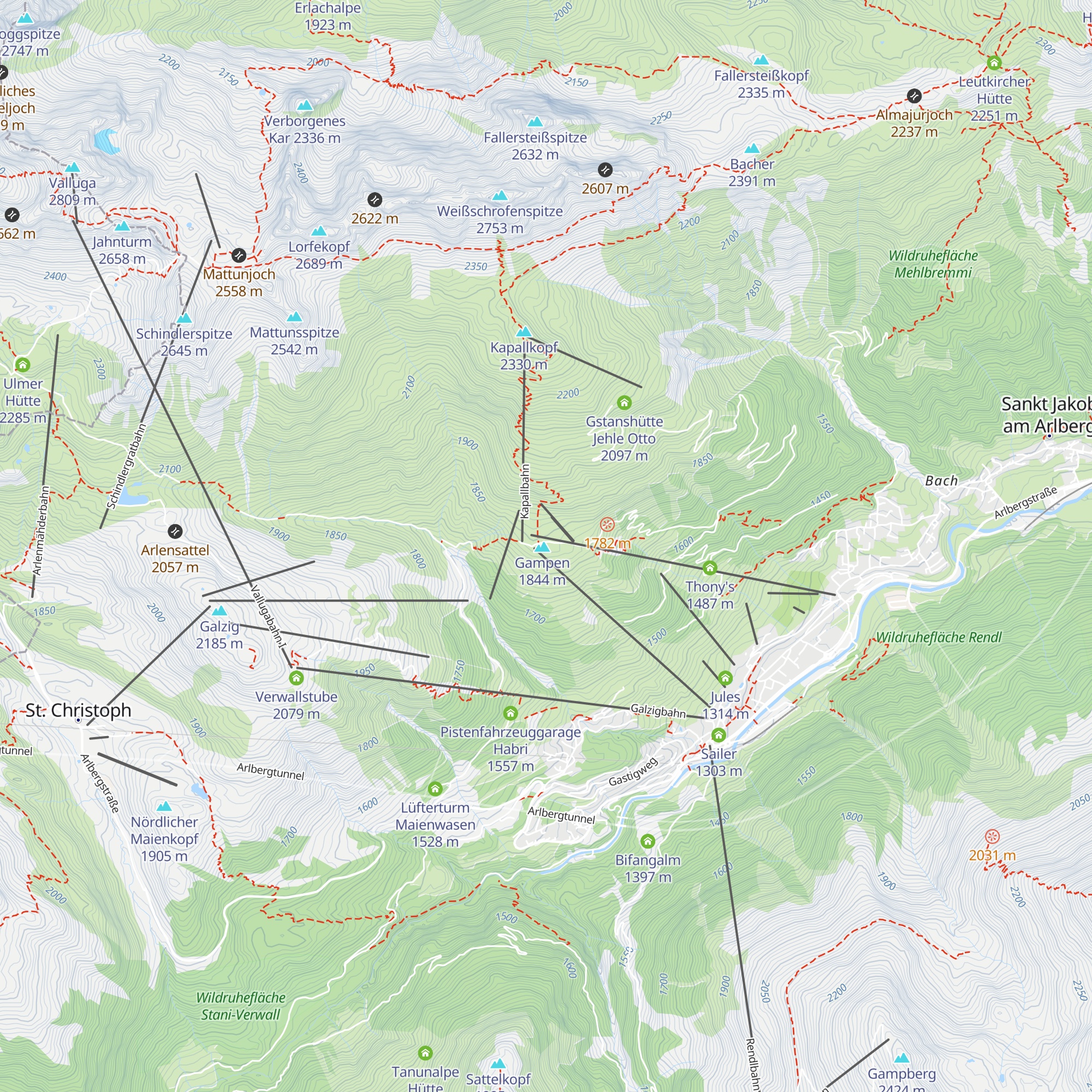 Restaurant Himmeleck map