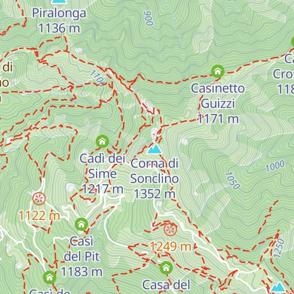 Map of Corna di Sonclino Anticima Est