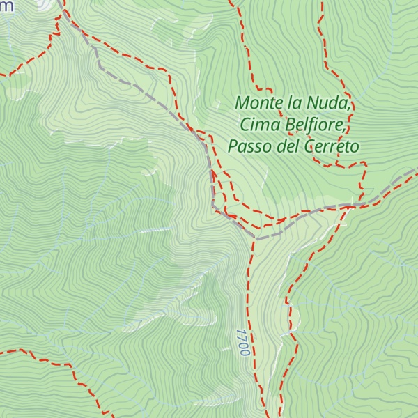Map of Cima Belfiore