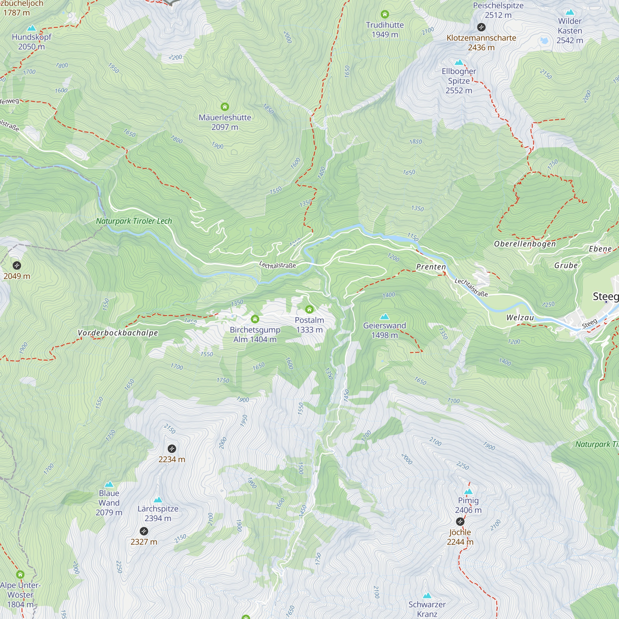 Postalm map