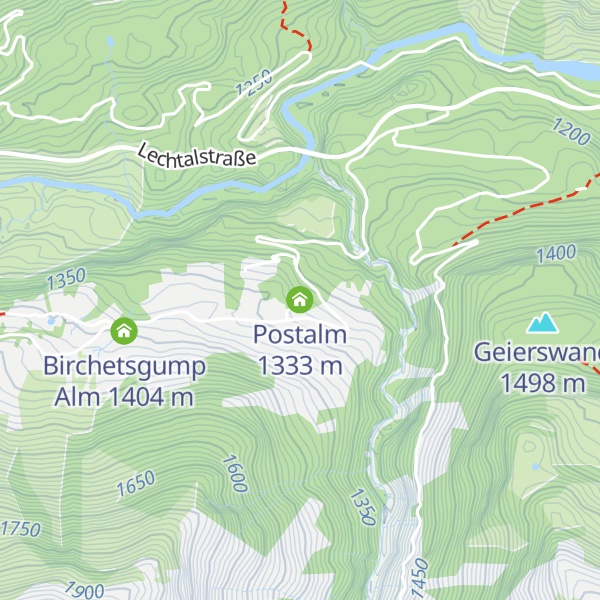 Map of Postalm