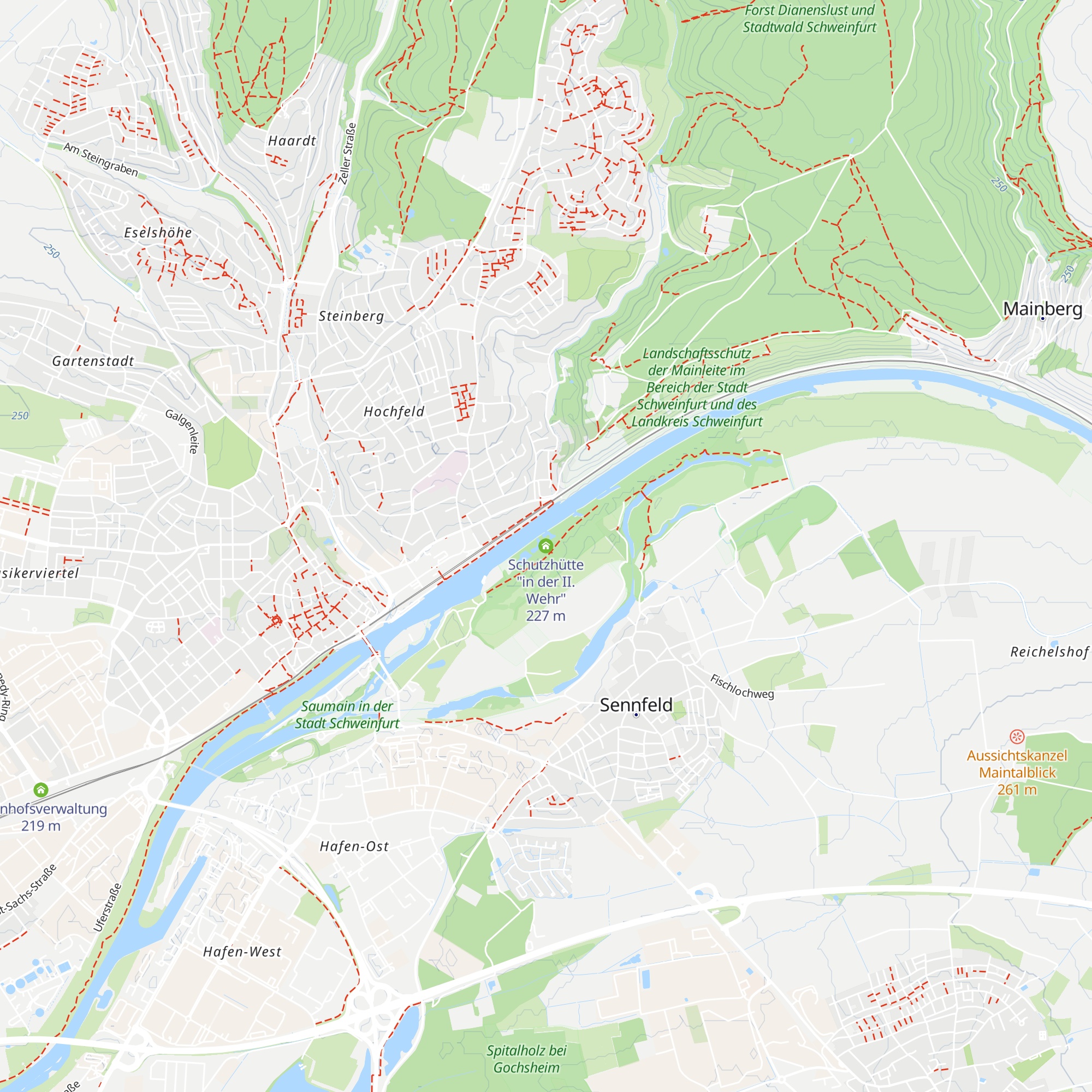 Schutzhütte "in der II. Wehr" map