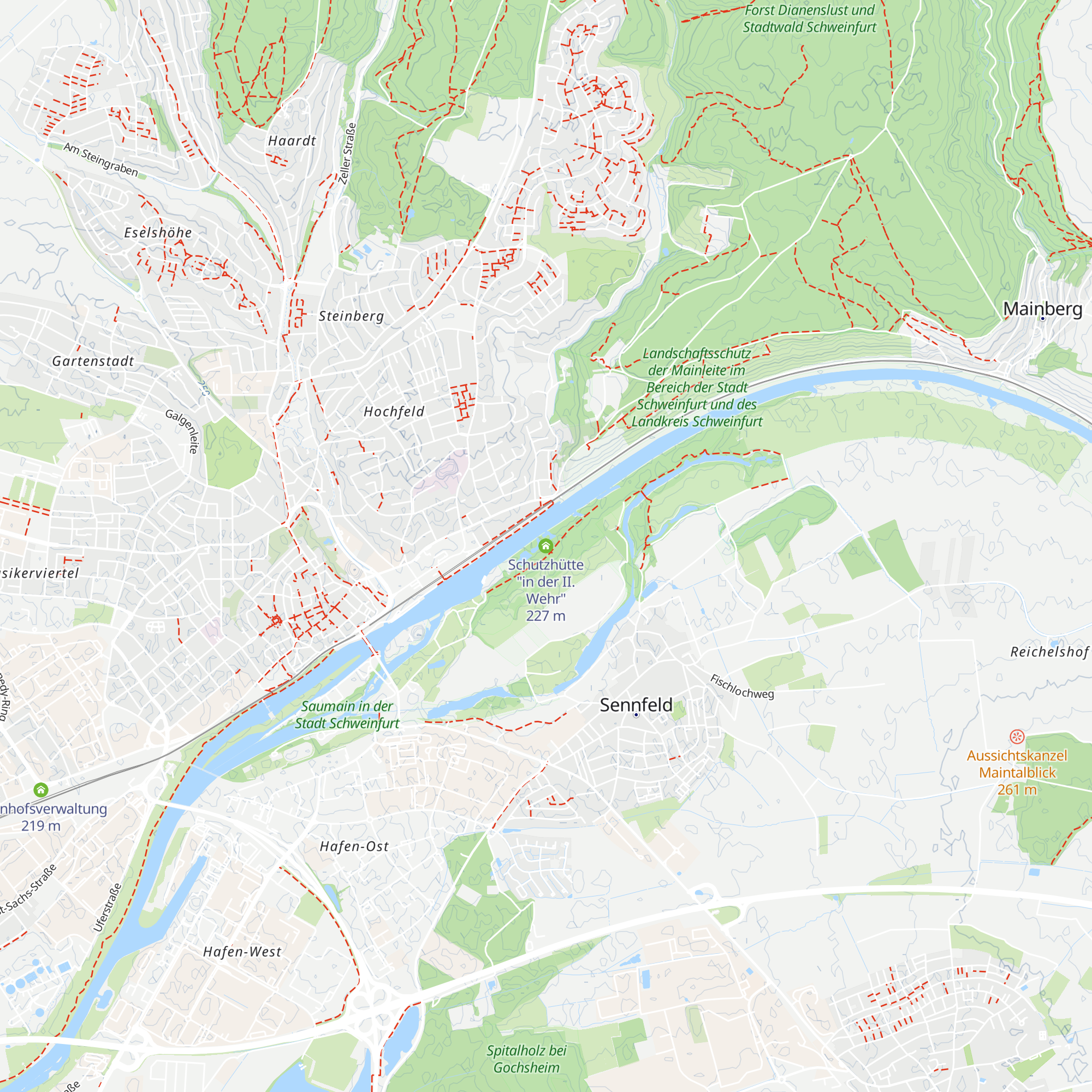 Schutzhütte "in der II. Wehr" map