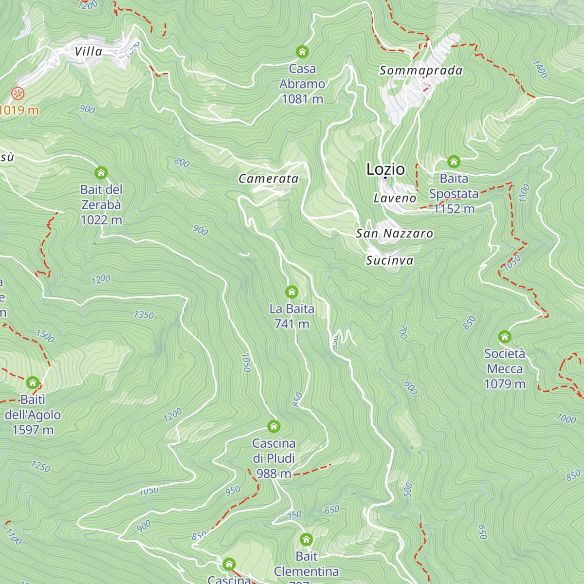La Baita map